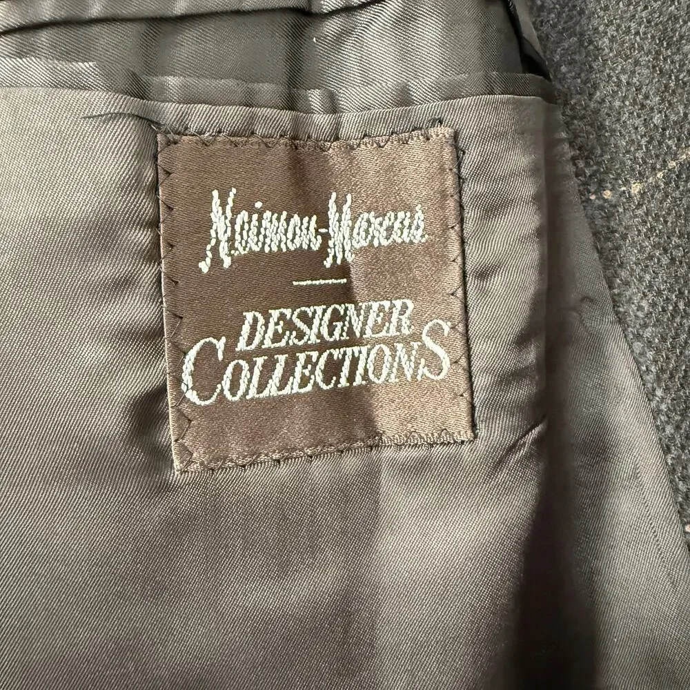 Neiman Marcus Designer Collection 100%Wool Windowpane Sportscoat Blazer 42R